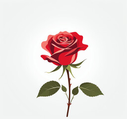 a rose as a symbol of affection. valentine days for greeting cards, posters, or social media