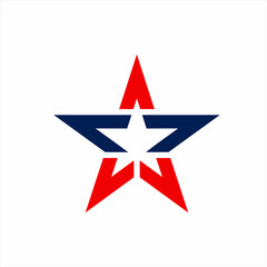 Simple modern star logo design with number 7 elements.