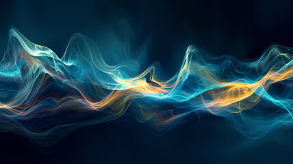 Abstract Digital Energy Wave Art Flowing Dynamic Background