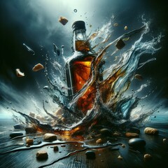 Obraz premium The Fallout of Intemperance: An Alcoholic Dystopia