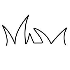 hand drawn grass doodle
