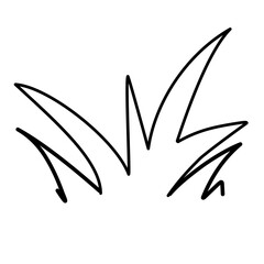 hand drawn grass doodle