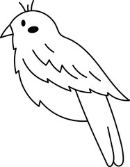 Bird Sitting Doodle