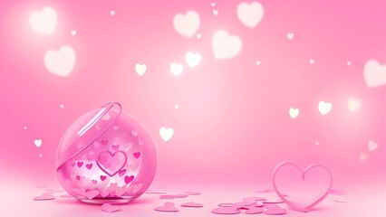 wallpaper of woman’s day, valentine’s day wallpaper background, illustration of pink herats for mother’s day, sweet and romantic love, mother’s day and valentine’s day celebration