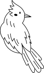 Bird Sitting Doodle