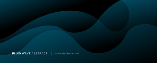 3D blue and green geometric fluid abstract background. Minimalist modern graphic design element cutout style concept for banner, card, or brochure cover