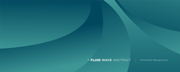3D blue and green geometric fluid abstract background. Minimalist modern graphic design element cutout style concept for banner, card, or brochure cover