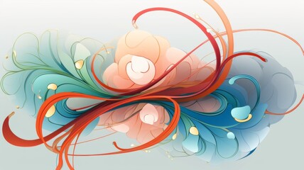 Colorful Abstract Swirls with Dynamic Motion