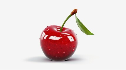 cherry fruit icon isolated on transparent background Ai Generative