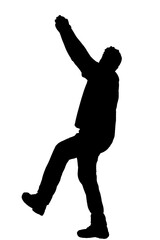 female body expression in silhouette dance movements fashion style vector image for mocup cutout