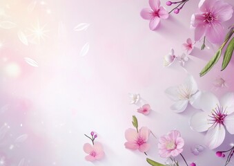 Obraz na płótnie Canvas Get Well Soon Card Flowers Cheerful Bright Vibrant, Background Image Wallpaper 5x7