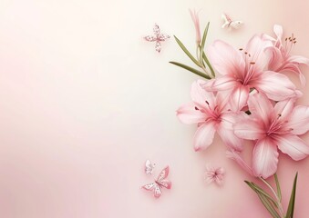 Naklejka na ściany i meble Get Well Soon Card Flowers Cheerful Bright Vibrant, Background Image Wallpaper 5x7