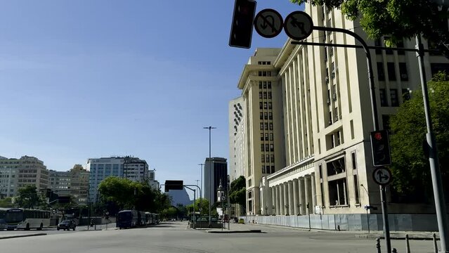 Rio de Janeiro, Centro neighborhood, President Anthony Carlos Avenue, Brazil. Federal Revenue of Brazil - Central CAC. IRS, Government buildings.
