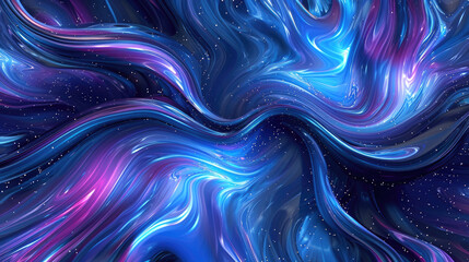 A fluid background that resembles a starry night sky with swirls of blue and purple