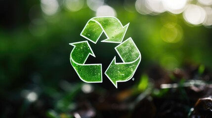 Macro shot of a recycling symbol printed on a plastic container.