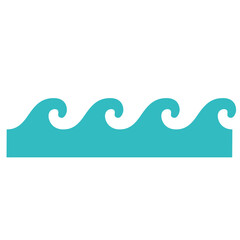 Obraz premium sea waves silhouette