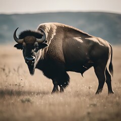 A Buffalo in the Savanna for World Wildlife Day Background