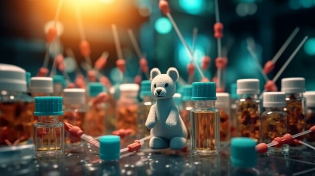 measles mumps and rubella vaccination concept Ai Generative