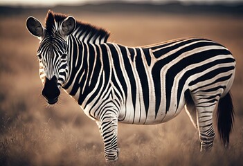 A Zebra in the Savanna for World Wildlife Day Background