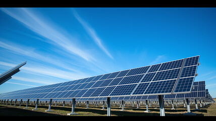 solar panels on a plant