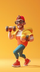 Cartoon digital avatar of BodyBlast Trainer