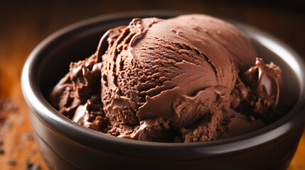 おいしそうなチョコレートアイスクリーム - obrazy, fototapety, plakaty