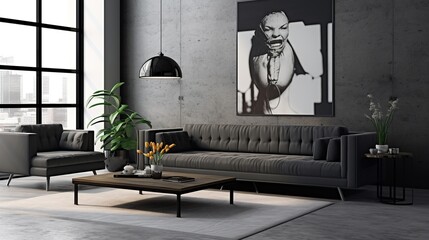 Modern living room interior style 