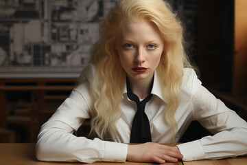 Portrait of a female Albino architect