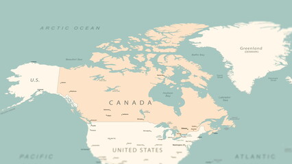 Canada on the world map.