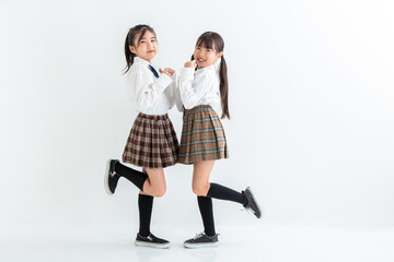 Obraz premium 制服を着た笑顔の小学生 Smiling elementary school student