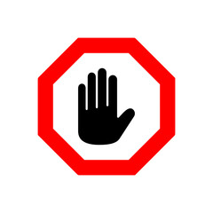 Obraz premium Stop icon vector. stop road sign. hand stop icon vector
