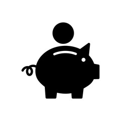 Piggy bank icon vector. piggy money icon