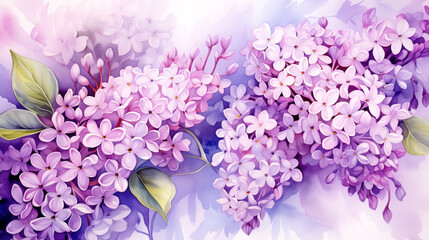 Obraz premium Lilac Flowers in the Garden