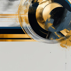 Abstract vinyl record and music technological background