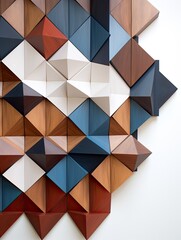 Contemporary Geometric Nature Forms Modern Art: Abstract Wall Decor, Geometric Design