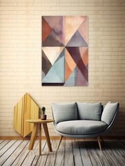 Contemporary Geometric Nature Forms Canvas - Wall Decor for Modern Abstract Geometric Art