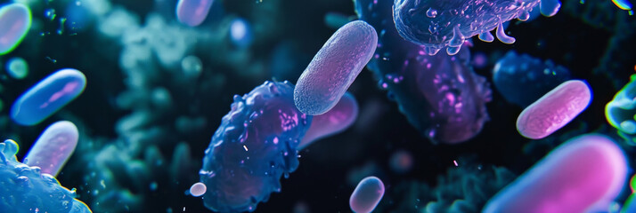 illustration of bacteria, generative AI
