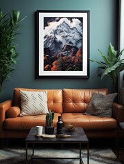 Peak Landscape Print - Majestic Mountaintop Overlooks Decor, Wall Art