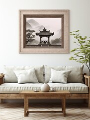 Serene Zen Garden Inspirations Print - Vintage Wall Art, Peaceful Landscape