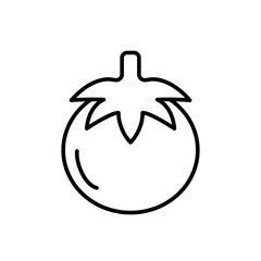 Tomato outline icons, minimalist vector illustration ,simple transparent graphic element .Isolated on white background