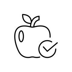 Fruit diet outline icons, minimalist vector illustration ,simple transparent graphic element .Isolated on white background