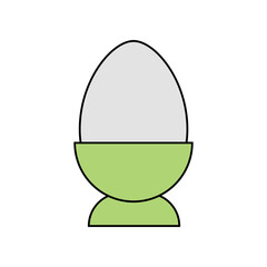 Egg cup Icon Vector Illustration. Egg cup Lineal Color Icon