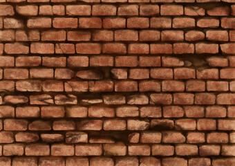 ベクター 古いレンガの背景 茶系