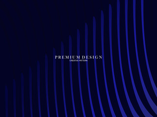 Abstract futuristic wave lines background with blue light effect. Modern simple flowing wave shape design. Suitable for covers, posters, websites, brochures, flyers, banners, presentations, etc.