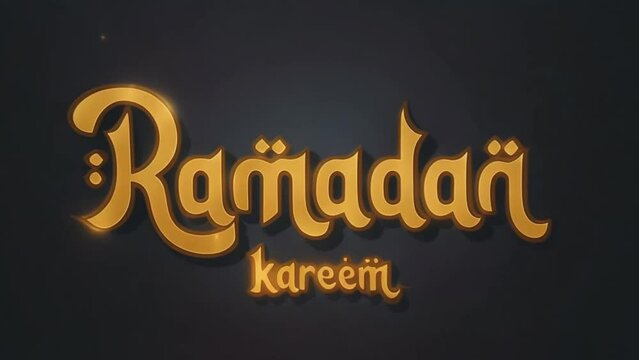 ramadan kareem text effect animated