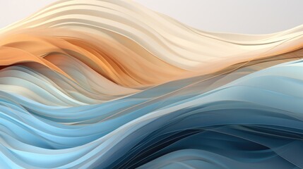An abstract piece of art inspired by gastrulation, featuring elongated shapes and overlapping layers representing the merging of different tissue layers.