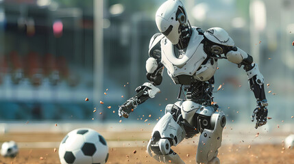 robot play soccer