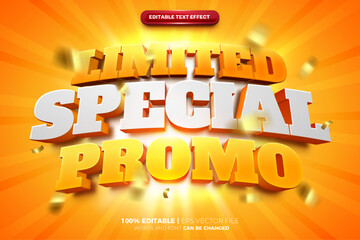 Limited Special Promo 3d editable text effect - obrazy, fototapety, plakaty