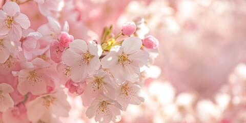 cherry blossoms in shades of pink and white