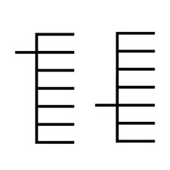  7個に枝分かれする分岐線